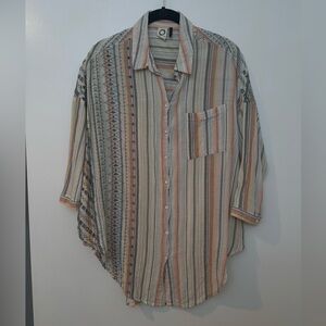 Anthropologie Akemi + Kin 3/4 Sleeve Button Down